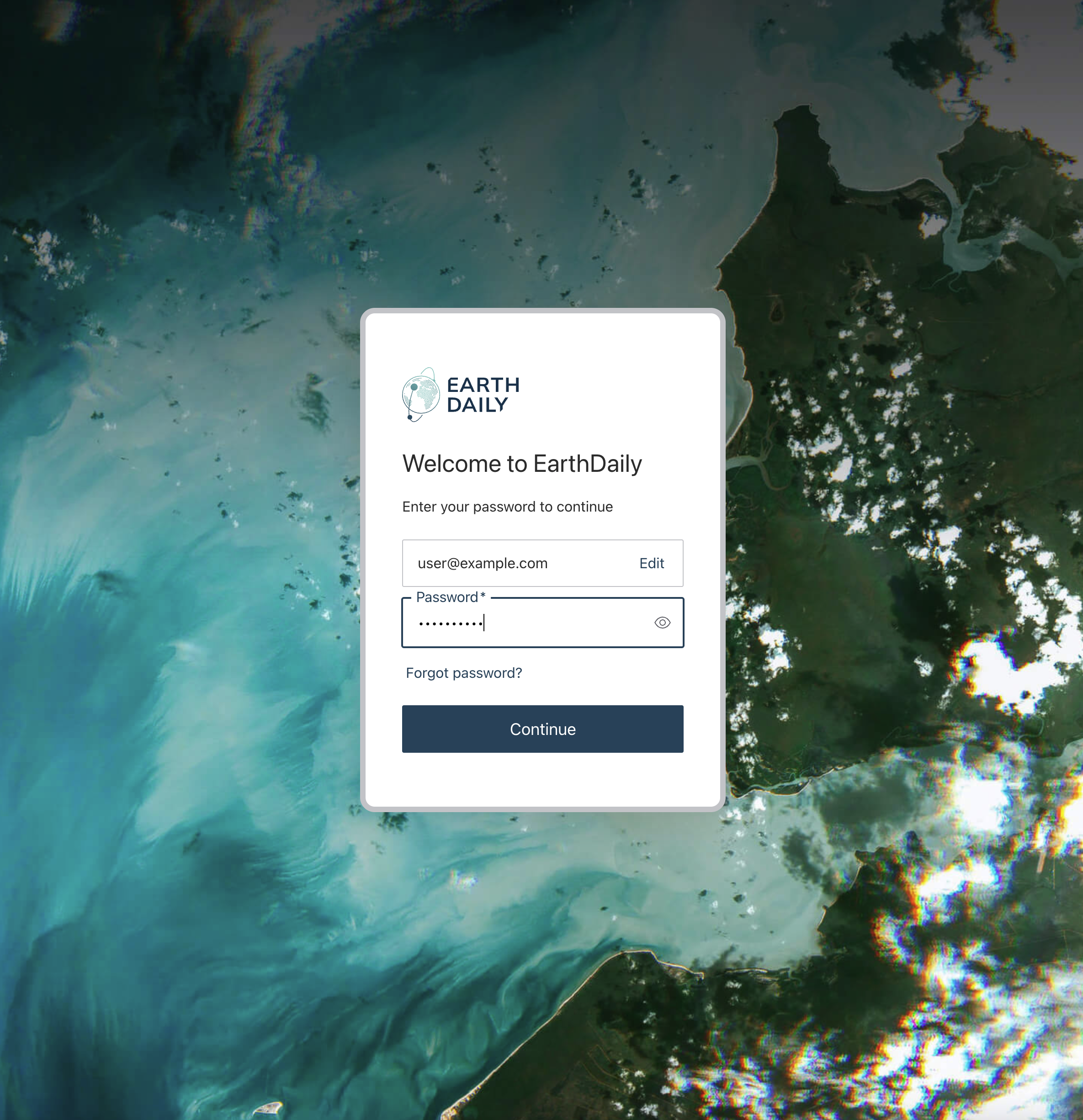 New login page — step 2