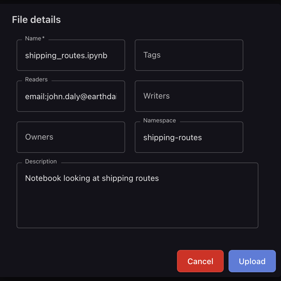 Storage UI additional view