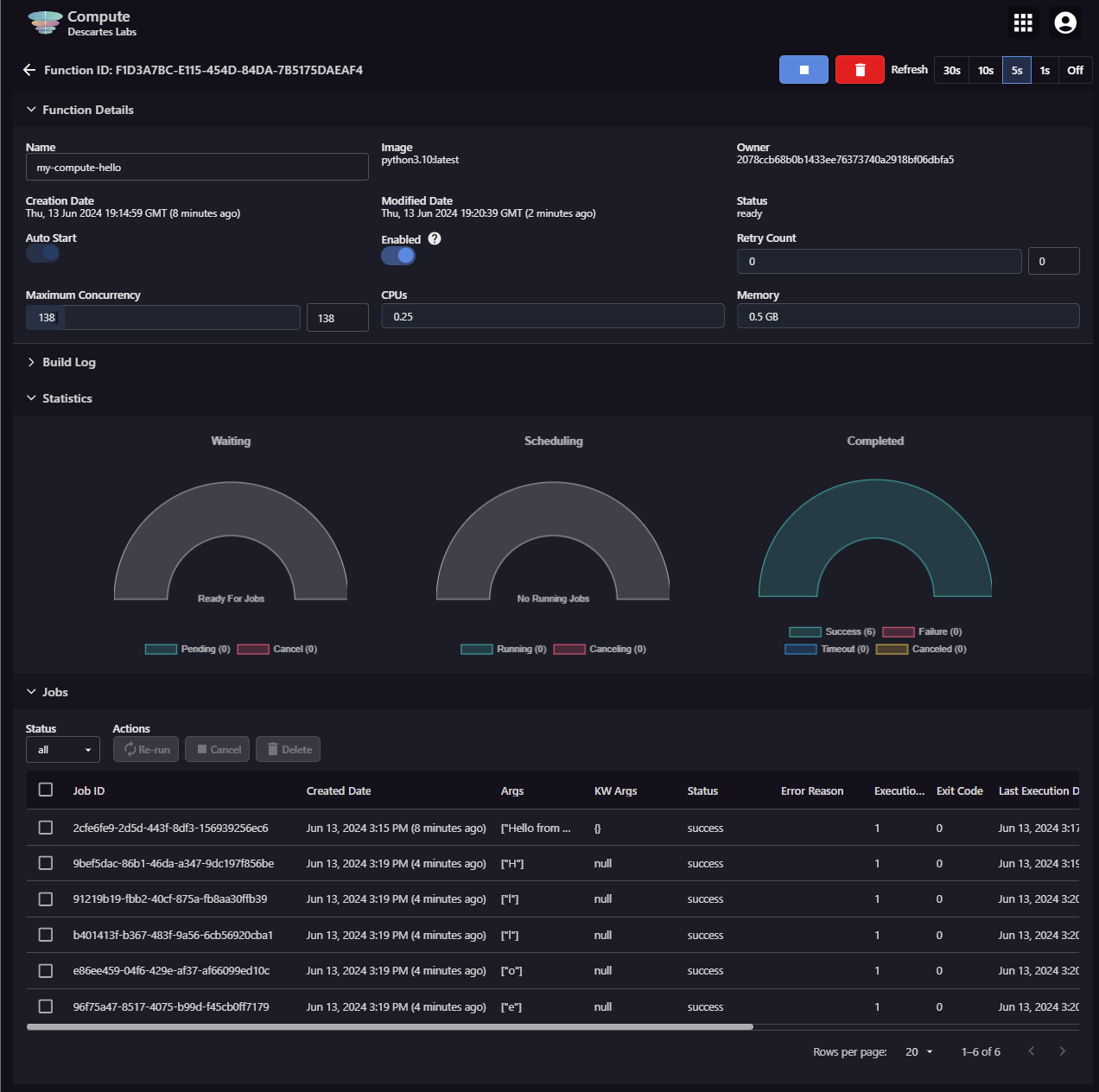 Compute Monitor UI