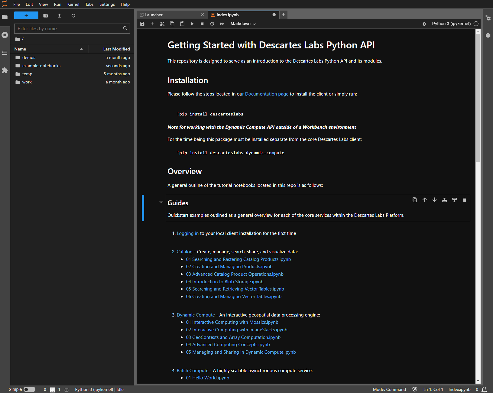 Workbench UI