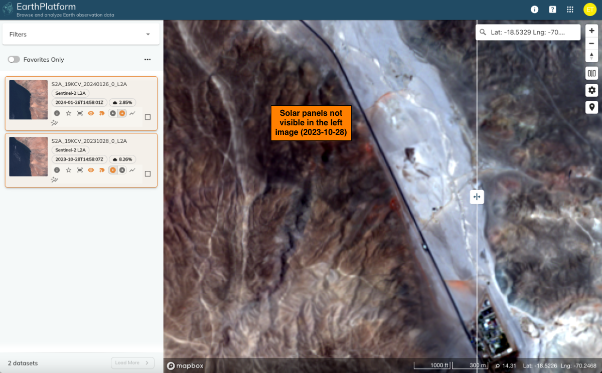 EarthPlatform Map Slider Left