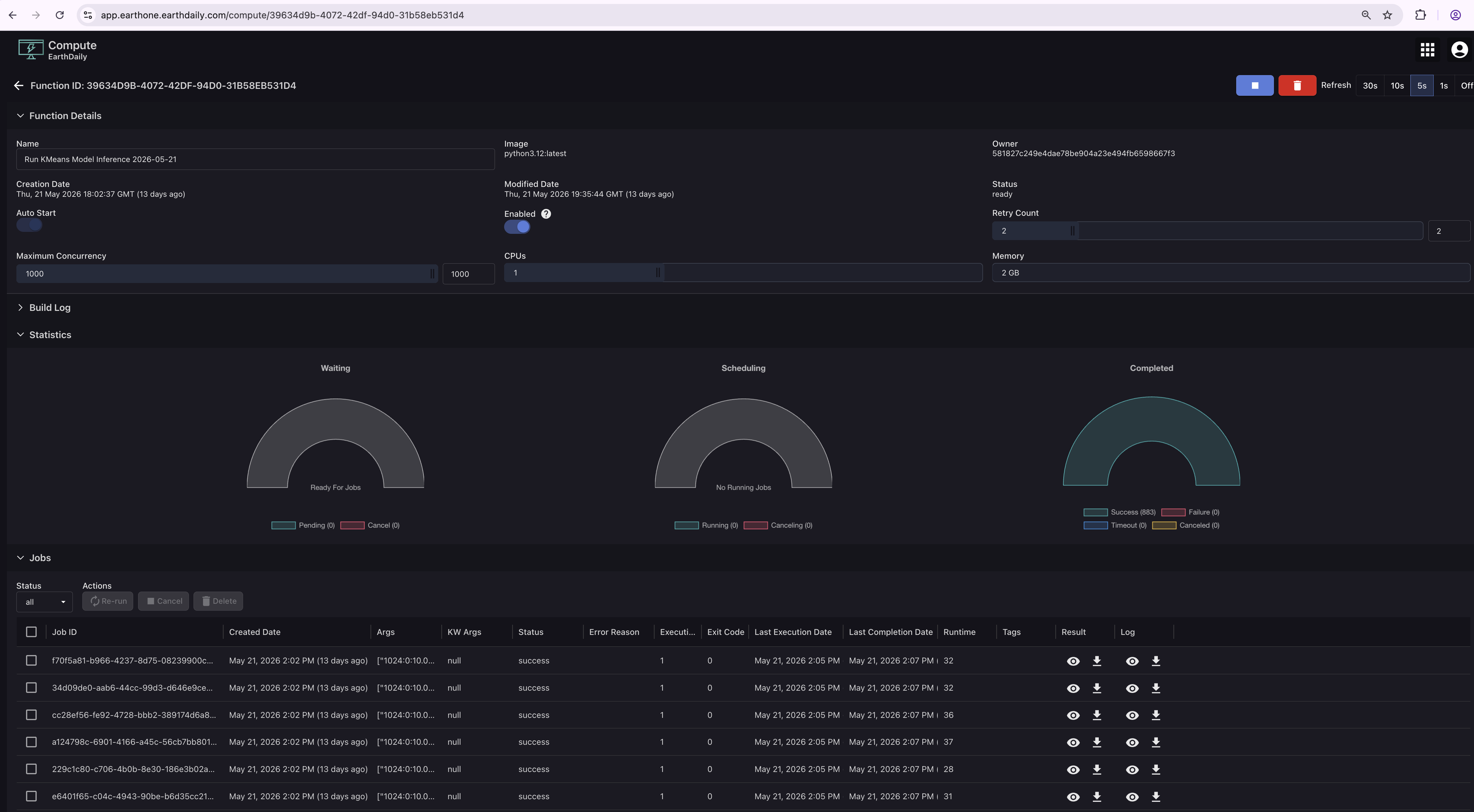 Compute Function UI