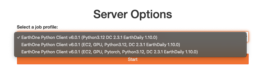 Workbench environment selector